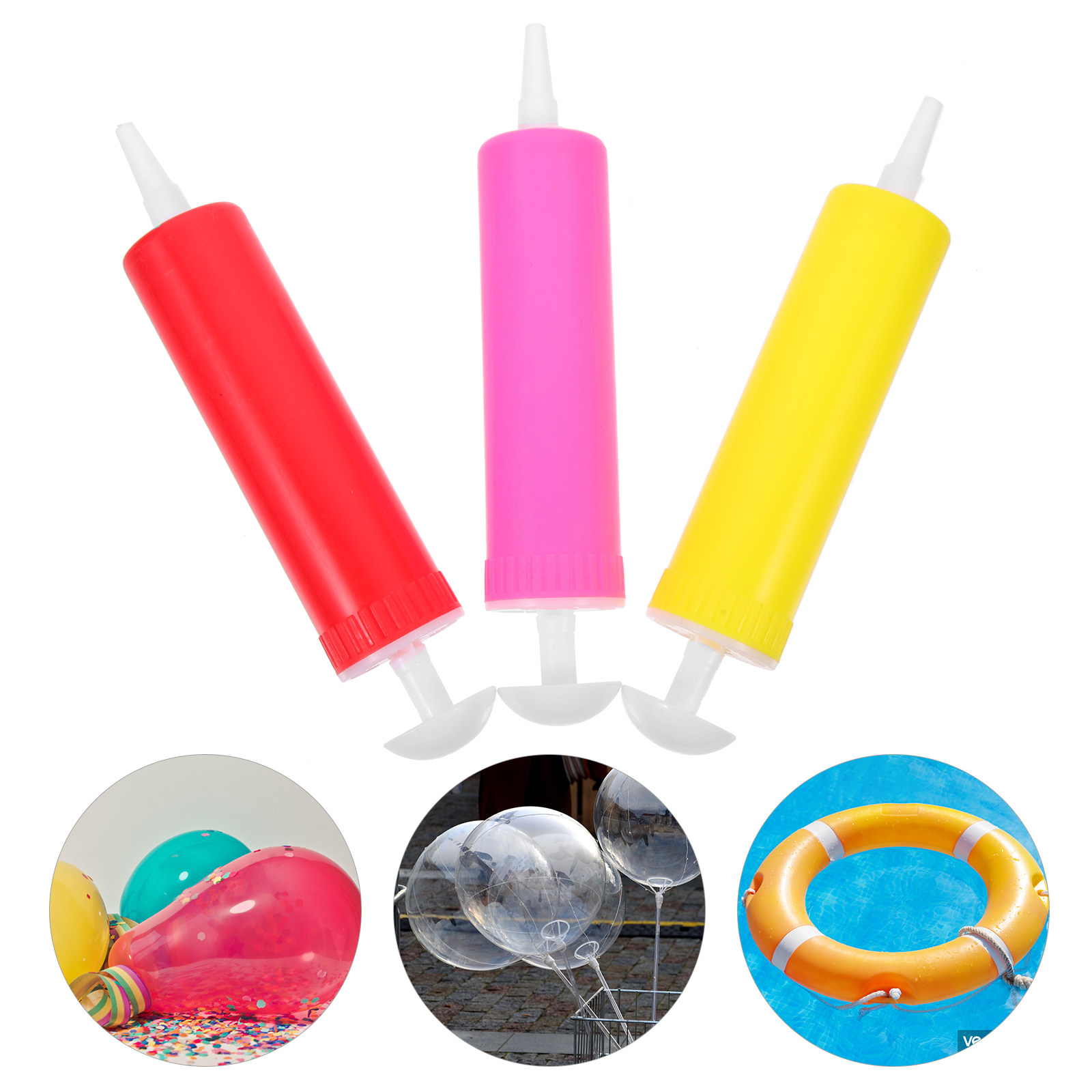 Balloon Pump Hand - 10 ชิ้น ที่สูบลมบอลลูนแบบมือ ทำจากพลาสติก อเนกประสงค์ สำหรับบอลลูน