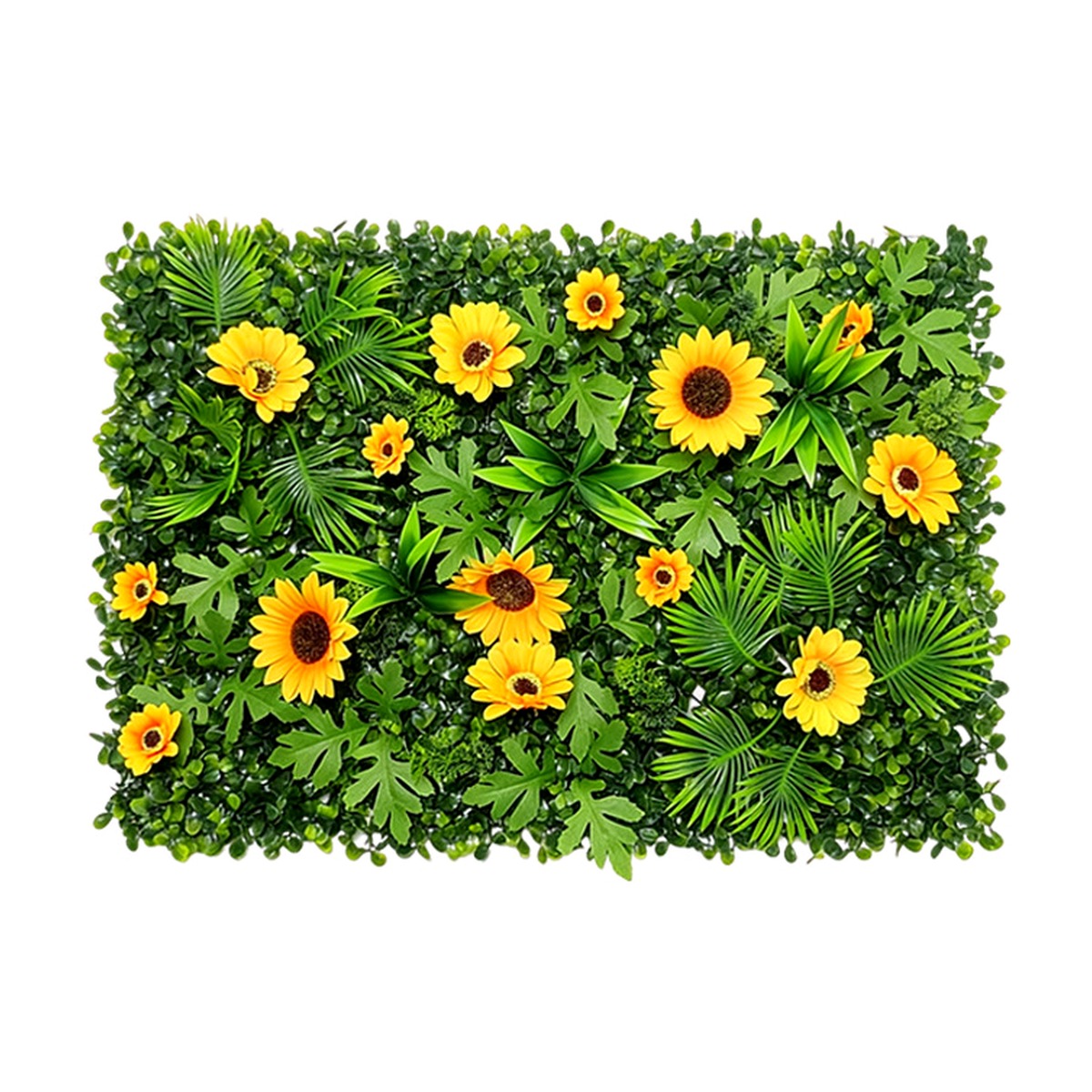 Flower Wall Panel - แผงผนังดอกไม้ประดิษฐ์ ขนาด 40x60 ซม. ลายดอกทานตะวัน กุหลาบ