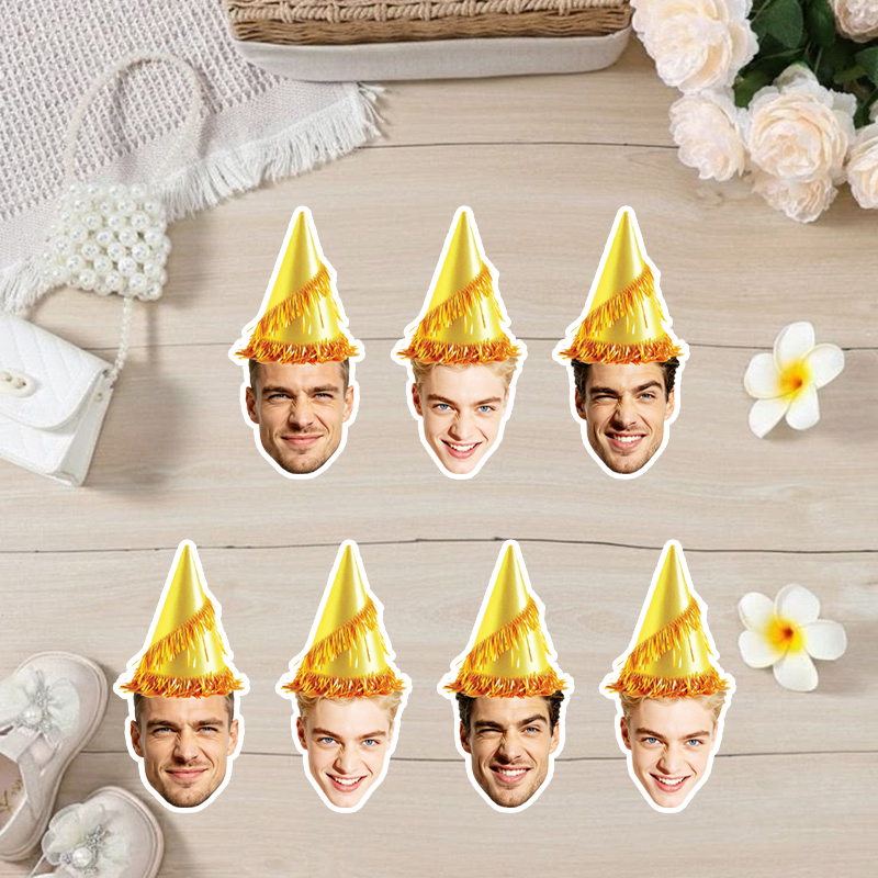 20/30 ชิ้น สติกเกอร์รูปหน้าคนส - Party Hat Cone บทวิจารณ์และราคา