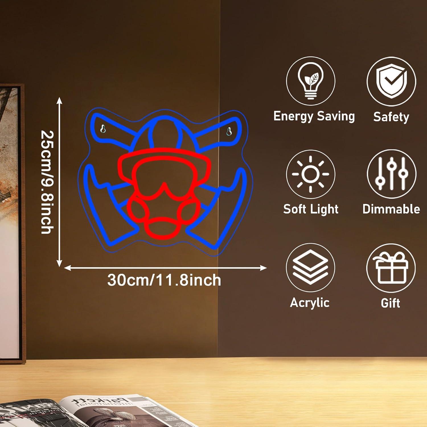 ป้ายไฟนีออนหน้ากากกันแก๊สสำหรั - Neon Sign Party บทวิจารณ์และราคา