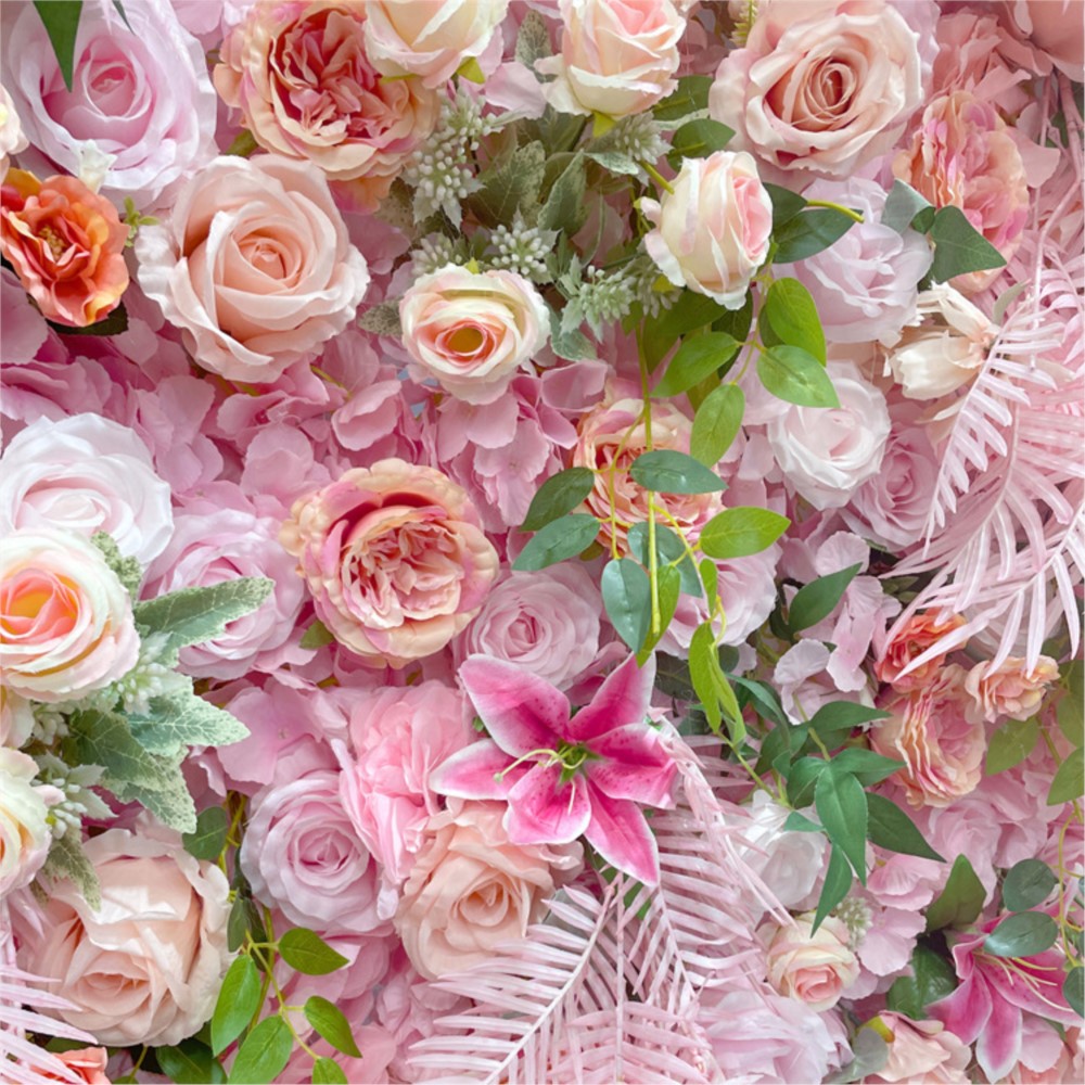 ดอกไม้ 5D สีชมพู Rose ผ้าดอกไม - Flower Wall Panel บทวิจารณ์และราคา