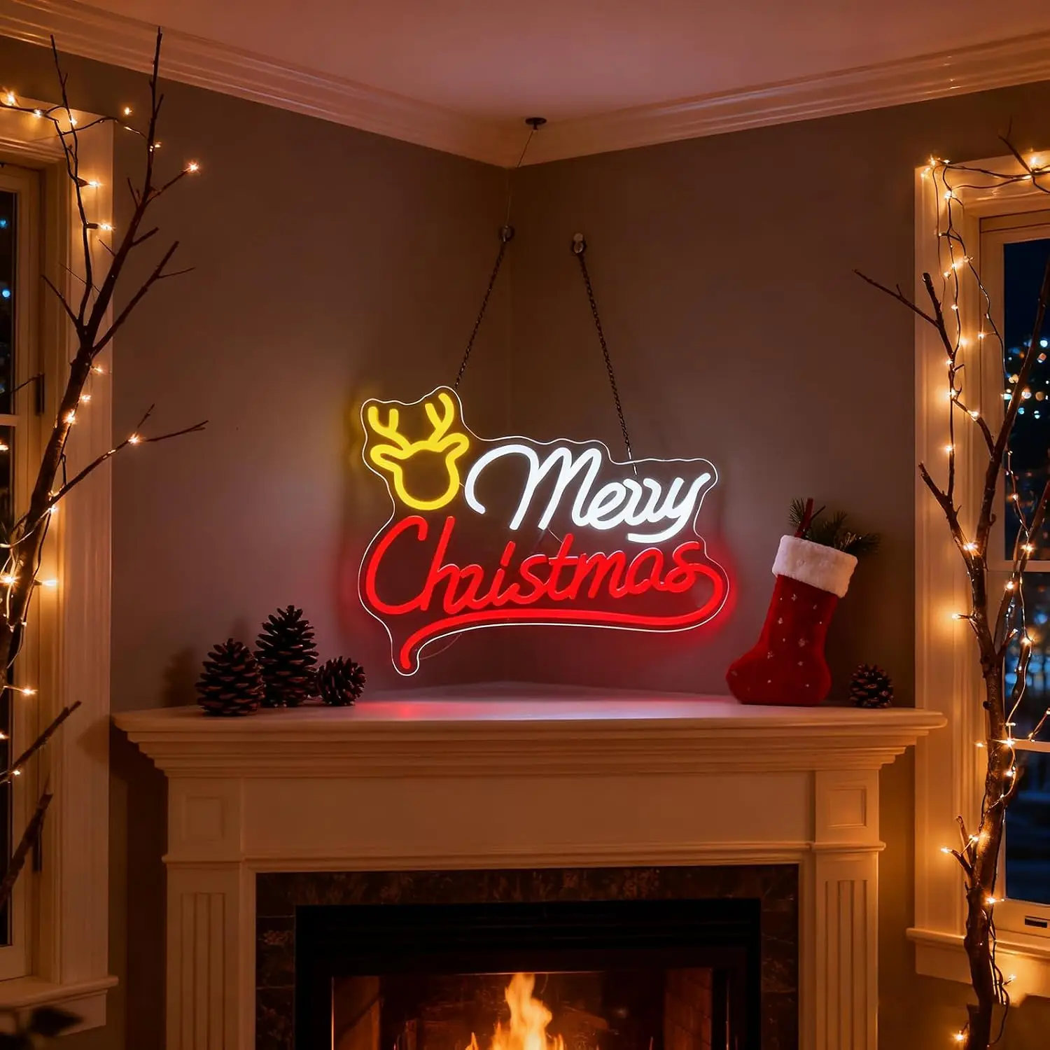 ป้ายไฟนีออนรูปกวางเรนเดียร์ ลา - Neon Sign Party บทวิจารณ์และราคา