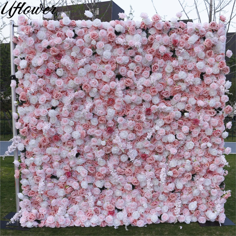 ผ้าตกแต่งผนังดอกกุหลาบสีชมพูขา - Flower Wall Panel บทวิจารณ์และราคา