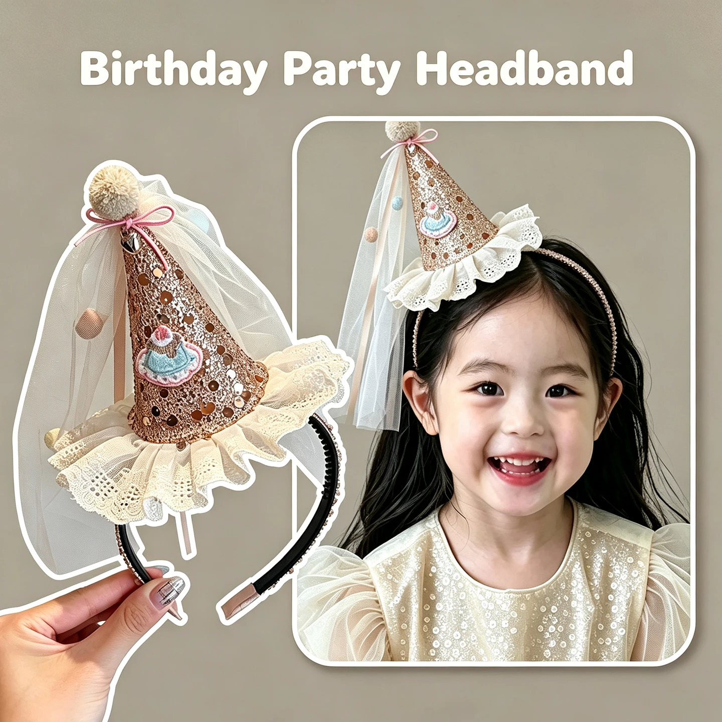 ที่คาดผมหมวกโคนสำหรับงานวันเกิ - Party Hat Cone บทวิจารณ์และราคา